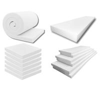 High Density White Foam Cut to any size For Use In Cushions, Sofa, Upholstery, Cushion, Mattress Topper Sheet, Beds, Seats, Campervans, Indoor/Outdoor DIY Projects (White, 128x50x5 cm)