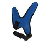 High Desity Polyester Anti-Slip Thumb Index Finger Gloves Fishing Casting Finger Guard with Adjustable Wrist Strap for Right Hand - Blue