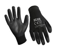 High Dexterity Scan Black Pu Coated Gloves - Large Size 9 (240 Pack)