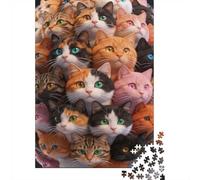 High Difficulty And Interesting 1000 Piece Jigsaw Puzzle Premium Paper Best Jigsaw Puzzles Many Cats Adult Puzzles Home Decor Mindfulness Puzzle 52x38cm/1000pcs