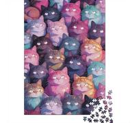 High Difficulty And Interesting 1000 Piece Jigsaw Puzzle Premium Paper Best Jigsaw Puzzles Many Cats Adult Puzzles Home Decor Mindfulness Puzzle 70x50cm/1000pcs