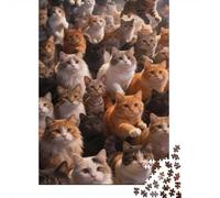 High Difficulty And Interesting 1000 Piece Jigsaw Puzzle Premium Paper Best Jigsaw Puzzles Many Cats Adult Puzzles Home Decor Mindfulness Puzzle Birthday Gift 70x50cm/1000pcs