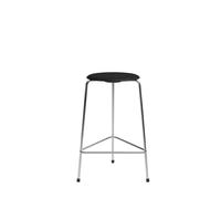 High Dot Bar Stool H65 3-leg Chrome/ Black Ash