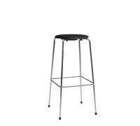 High Dot Bar Stool H76 4-Leg Chrome/ Black Ash Wood