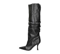 High Draped Stiletto Boot - female - Marc Ellis - Heeled Boots - Black - 3 UK - Shoes 3 UK