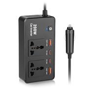 High Efficiency 200W Car Power Inverter DC12V To AC220V With Quick Charges USB C For Electronics Device Charging Multiple Device Charging