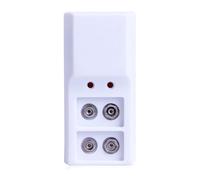 High Efficiency 9V Battery Charger Adapter Charger Holder Base 2 Channels for 1-2 pcs 9V Rechargeable Batteries