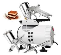 High Efficiency Airbrushing System Kit for Cake Decorating, Nail Art & Model Coloring, 180W Sandblasting Machine with Dual Fan Compressor and 3 Guns