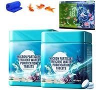 High-Efficiency Aquarium Water Purification Tablets, Fish Tank Water Clarifier, Rapid Clear Water Treatment Tablets for Freshwater Aquariums, Helps Maintain Clean and Clear Water (2Set)