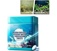 High-Efficiency Aquarium Water Purification Tablets, Portable Rapid Clear Aquarium Tablets, Keep the Waters Clear, Remove All Kinds of Turbidity, Safe & Gentle Formula, for Freshwater Aquariums (1Box)