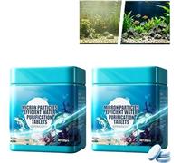 High-Efficiency Aquarium Water Purification Tablets, Portable Rapid Clear Aquarium Tablets, Keep the Waters Clear, Remove All Kinds of Turbidity, Safe & Gentle Formula, for Freshwater Aquariums (2Box)