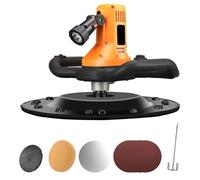 High-Efficiency Cement Wall Surface Smoothing Machine 2880W Handheld Wiper Masons Plastering Bucket Trowel Tools with Mixing Rod and 6 Adjustable Speed Plaster Mortar Cement Putty Trowel
