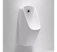 High Efficiency Commercial Washout Urinal, Space-Saving Ceramic Design, Universal Hidden Water Outlet for Men's Bathroom Use