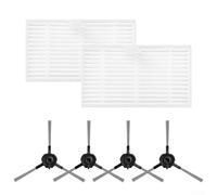 High Efficiency Filter And Corner Side Brush Kit Compatible With Airzeen R7 J10 As Well As For Laresar P10 Robot Cleaners To Sweep Dirt And Capture Dust For Healthy Living Space(A)