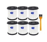 High-Efficiency Filter Replacement for INSE S6T S6P Pro S610 Cordless Vacuum Cleaner With Mesh Filter Replacement-6 pack+1pc Brush