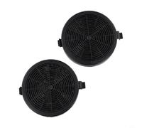 High efficiency filtration, traps grease particles, black charcoal material, fits standard hoods, easy