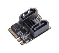 High Efficiency for M.2 A for Key + E for Key to SATA 3 Adapter with 2 SATA III