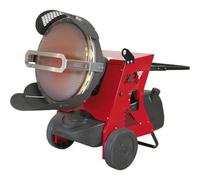 High-Efficiency Infrared Multi-Fuel Heater For Paraffin, Kerosene, And Diesel - 45.5 Kw With Wheels