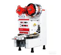 High-Efficiency Sealing Machine 700-800CPH 5s Cycle Double Re-seal Leak-Proof Smart Temp Control Auto Film Registration Blade Clean for 90/95mm Paper/Plastic/PP/PE Cups Black