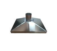 High-Efficiency Stainless Steel Fume Hood for Welding and Cutting Smoke Collection - Durable Ventilation Solution(160mm/6.3in,70x60cm)