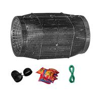 High Efficiency Underwater With Drainage Hole High Strengths Light Weight Flexible Fishing Cage Basket Round Portables Fishing Accessories