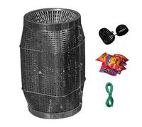High Efficiency Underwater With Drainage Hole High Strengths Light Weight Flexible Fishing Cage Basket Round Heavy Type Fish Cage