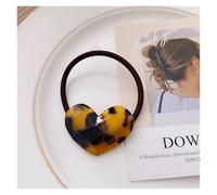High Elastic Candy Color Acetate Hair Ring Sweet Heart Hair Rope Back Head Ponytail Rubber Band Ornament(03 Hawksbill)