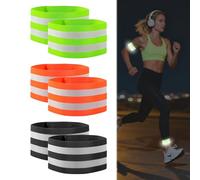 High Elastic Cycle Clips,6PCS Bicycle Clips,Bike Trouser Clips,Reflective Wrist Strap,Elasticated Ankle Bands High Visibility Bike Ankle Bands,For Running Walking Cycling Jogging Nigh Outdoor Safety