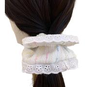 High Elastic Hair Rope Lace Trim Hair Scrunchy Ponytail Large Hair Scrunchies Do Not Hurt Hair for Girls Hair Decors