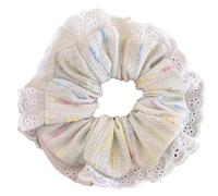 High Elastic Hair Rope Lace Trim Hair Scrunchy Ponytail Large Hair Scrunchies Do Not Hurt Hair For Girls Hair Decors Hair Rope Bands For Girls Hair Rope For Braids Ponytail Hair Rope Accessories
