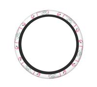 High Elastic Thick car Steering Wheel Cover Universal car 15 inches, Such as SUVs, sedans, Trucks, Blackpink Flamingo