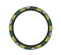 High Elastic Thick car Steering Wheel Cover Universal car 15 inches, Such as SUVs, sedans, Trucks, BlackFlamingo and Swimming Pool
