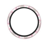 High Elastic Thick car Steering Wheel Cover Universal car 15 inches, Such as SUVs, sedans, Trucks, BlackLove Flamingo