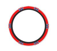 High Elastic Thick car Steering Wheel Cover Universal car 15 inches, Such as SUVs, sedans, Trucks, BlackRepublic of Croatia Flag