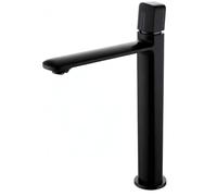 High End Bathroom Sink Luxury Brass Basin Faucets for Lavotory Vessel Tall Short Modern Bathroom Mixer Washbasin Taps(Matte Black High)