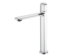 High End Bathroom Sink Luxury Brass Basin Faucets for Lavotory Vessel Tall Short Modern Bathroom Mixer Washbasin Taps(Chrome Mirror Silver)