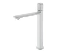 High End Bathroom Sink Luxury Brass Basin Faucets for Lavotory Vessel Tall Short Modern Bathroom Mixer Washbasin Taps(Matte White High)