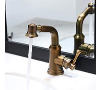 High-End Custom Pure Copper Faucet European Style American Antique Kitchen Taps Bathroom Wash Basin Dual Purpose Pull Faucets Small Shower/Rose Gold Good
