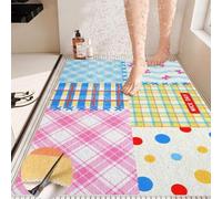 High-end Dopamine Rubber Loofah Quick-Dry Shower Mat(Powder Blue,40x60cm)