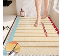 High-end Dopamine Rubber Loofah Quick-Dry Shower Mat(Red Yellow,45x70cm)