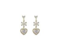 High-end Feeling Light Luxury Minority Design Sense Heart Earrings for Women Fashionable Versatile Internet Celebrity Ear Studs