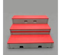 High-end Folding Steps, PE Plastic Three-layer Chorus Stage, Portable Award Podium, Stable And Durable School Senior Choir(A)