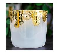 High-end Gilded Sunflower Design Singing Bowl with Crystal Bowl, Meditation Sound Therapy Instrument for Stress Relief