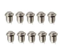 High End Look and Feel Pack of Ten Waterproof Metal Push Buttons Designed for Durability 12mm Opening