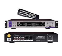 High-End Lossless Audio Preamplifier with Bluetooth, 32 Spectrum Effects Graphic Equaliser, Remote Control, 12 Rhythm Modes & Volume Control (SILVER)