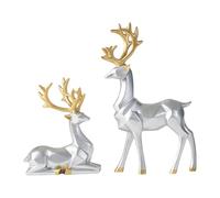 High End - Luxury White Winter Reindeer for Living Room, TV Cabinet, Wine Cabinet and Housewarming Party (D, One Size)