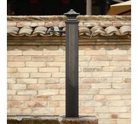High-End Vertical Square Freeze-Proof Outdoor Faucet with Double Spouts for Garden, Farm, Pasture, Backyard Irrigation & Washing - Durable & Efficient