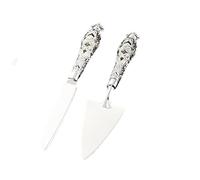 High-End Wedding Cake Knife And Service Set Knife And Shovel Set Zinc Alloy Exquisite Handle Household Western Cake Pizza Western Baking Tools (E-style)