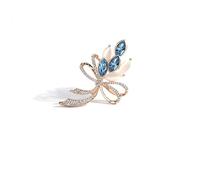 High-End Women's Brooch - Refined Gold Alloy Pin for Suits and Evening Wear(Gold)