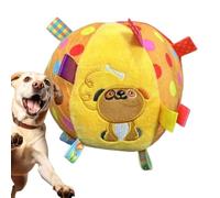 High Engagement Fetch Architecture, Plush Squeaky Soft Interactive Chewer with Straps, Heavy-Duty Tug and Toss Puppy Toy, Sound-Activated Enrichment Sphere, Multi-Texture Canine Training Aid